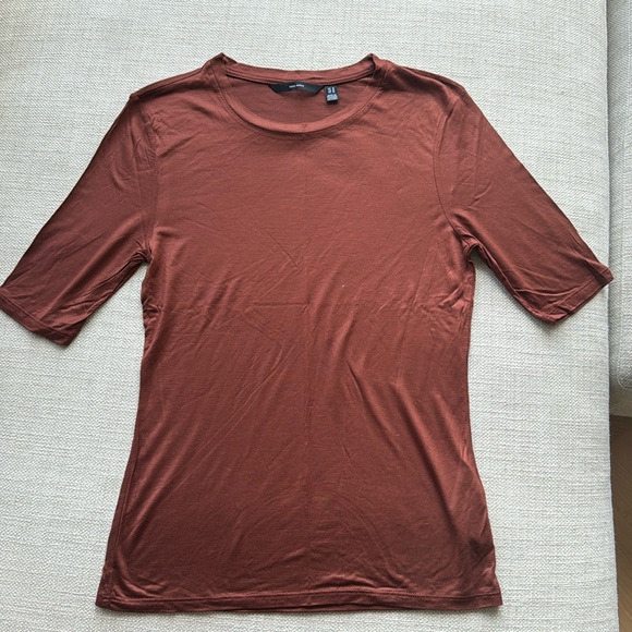 Vero Moda, M, chocolate, silky viscose, Tshirt - Picture 1 of 4